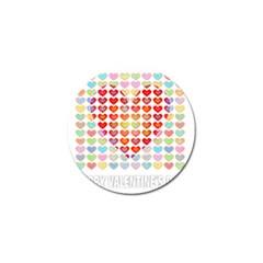 Valentine Valentines Day Card Love Golf Ball Marker by Wegoenart