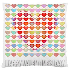 Valentine Valentines Day Card Love Large Cushion Case (two Sides) by Wegoenart