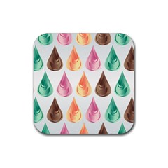 Background Colorful Abstract Rubber Coaster (Square) 