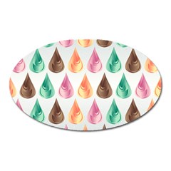 Background Colorful Abstract Oval Magnet