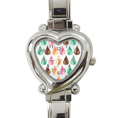 Background Colorful Abstract Heart Italian Charm Watch