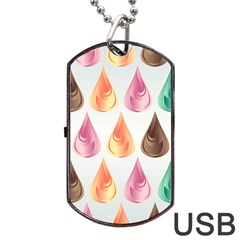 Background Colorful Abstract Dog Tag USB Flash (Two Sides)