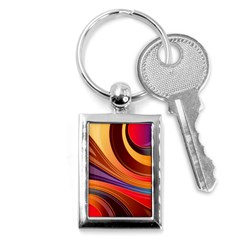 Abstract Colorful Background Wavy Key Chains (rectangle)  by Wegoenart