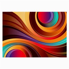 Abstract Colorful Background Wavy Large Glasses Cloth by Wegoenart