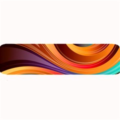 Abstract Colorful Background Wavy Large Bar Mats by Wegoenart