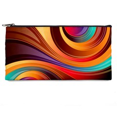 Abstract Colorful Background Wavy Pencil Cases by Wegoenart