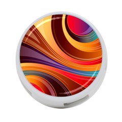 Abstract Colorful Background Wavy 4-port Usb Hub (two Sides) by Wegoenart