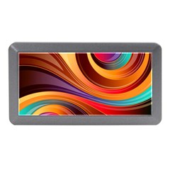 Abstract Colorful Background Wavy Memory Card Reader (mini) by Wegoenart