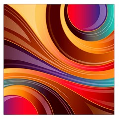 Abstract Colorful Background Wavy Large Satin Scarf (square) by Wegoenart