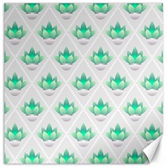 Plant Pattern Green Leaf Flora Canvas 12  X 12  by Wegoenart