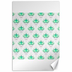 Plant Pattern Green Leaf Flora Canvas 20  X 30  by Wegoenart