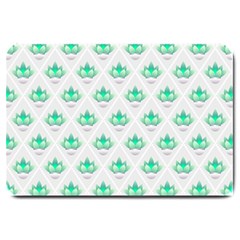 Plant Pattern Green Leaf Flora Large Doormat  by Wegoenart