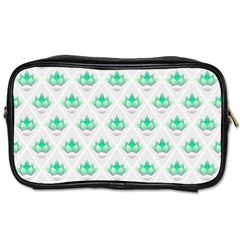 Plant Pattern Green Leaf Flora Toiletries Bag (two Sides) by Wegoenart