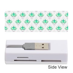 Plant Pattern Green Leaf Flora Memory Card Reader (stick) by Wegoenart