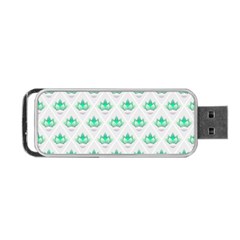 Plant Pattern Green Leaf Flora Portable Usb Flash (two Sides) by Wegoenart