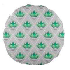 Plant Pattern Green Leaf Flora Large 18  Premium Round Cushions by Wegoenart