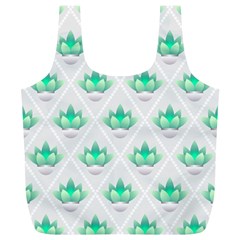 Plant Pattern Green Leaf Flora Full Print Recycle Bag (xl) by Wegoenart