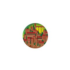 Mountain Village Village Medieval 1  Mini Buttons by Wegoenart