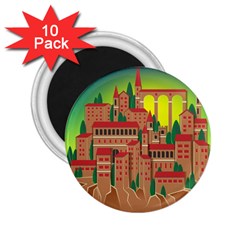 Mountain Village Village Medieval 2 25  Magnets (10 Pack)  by Wegoenart