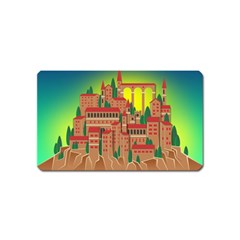 Mountain Village Village Medieval Magnet (name Card) by Wegoenart