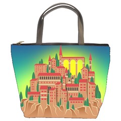 Mountain Village Village Medieval Bucket Bag by Wegoenart