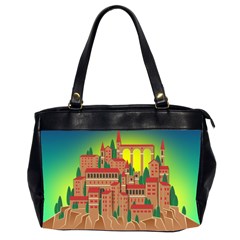 Mountain Village Village Medieval Oversize Office Handbag (2 Sides) by Wegoenart