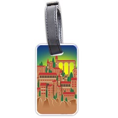 Mountain Village Village Medieval Luggage Tags (one Side)  by Wegoenart