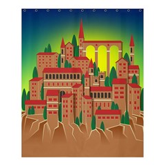 Mountain Village Village Medieval Shower Curtain 60  X 72  (medium)  by Wegoenart