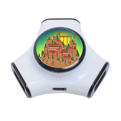 Mountain Village Village Medieval 3-port Usb Hub by Wegoenart