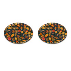 Pattern Background Ethnic Tribal Cufflinks (oval) by Wegoenart