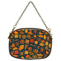 Pattern Background Ethnic Tribal Chain Purse (one Side)