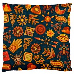 Pattern Background Ethnic Tribal Large Cushion Case (two Sides) by Wegoenart