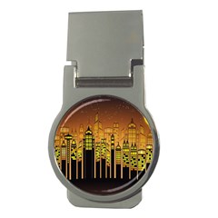 Buildings Skyscrapers City Money Clips (round)  by Wegoenart