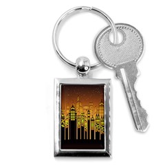 Buildings Skyscrapers City Key Chains (rectangle)  by Wegoenart