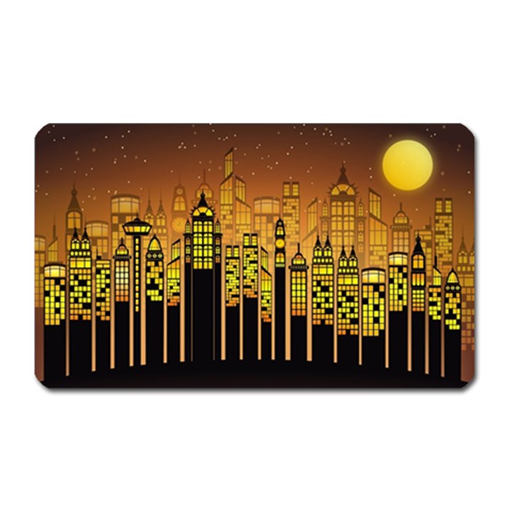 Buildings Skyscrapers City Magnet (Rectangular)