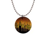 Buildings Skyscrapers City 1  Button Necklace Front