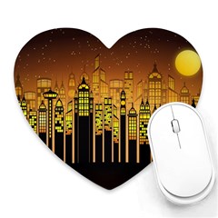 Buildings Skyscrapers City Heart Mousepads by Wegoenart