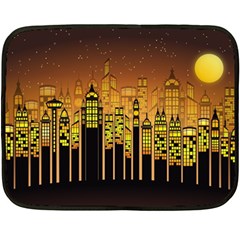 Buildings Skyscrapers City Fleece Blanket (mini) by Wegoenart