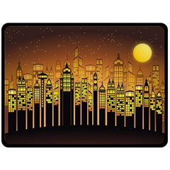 Buildings Skyscrapers City Fleece Blanket (large)  by Wegoenart