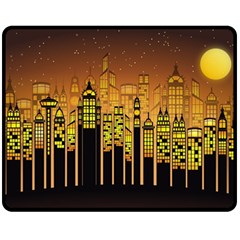 Buildings Skyscrapers City Fleece Blanket (medium)  by Wegoenart