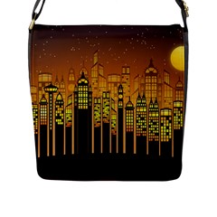 Buildings Skyscrapers City Flap Closure Messenger Bag (l) by Wegoenart