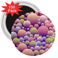 Abstract Background Circle Bubbles 3  Magnets (100 Pack) by Wegoenart