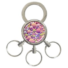 Abstract Background Circle Bubbles 3-ring Key Chains by Wegoenart