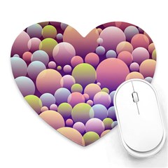 Abstract Background Circle Bubbles Heart Mousepads by Wegoenart