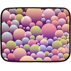 Abstract Background Circle Bubbles Double Sided Fleece Blanket (mini)  by Wegoenart