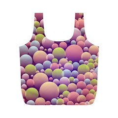 Abstract Background Circle Bubbles Full Print Recycle Bag (m) by Wegoenart