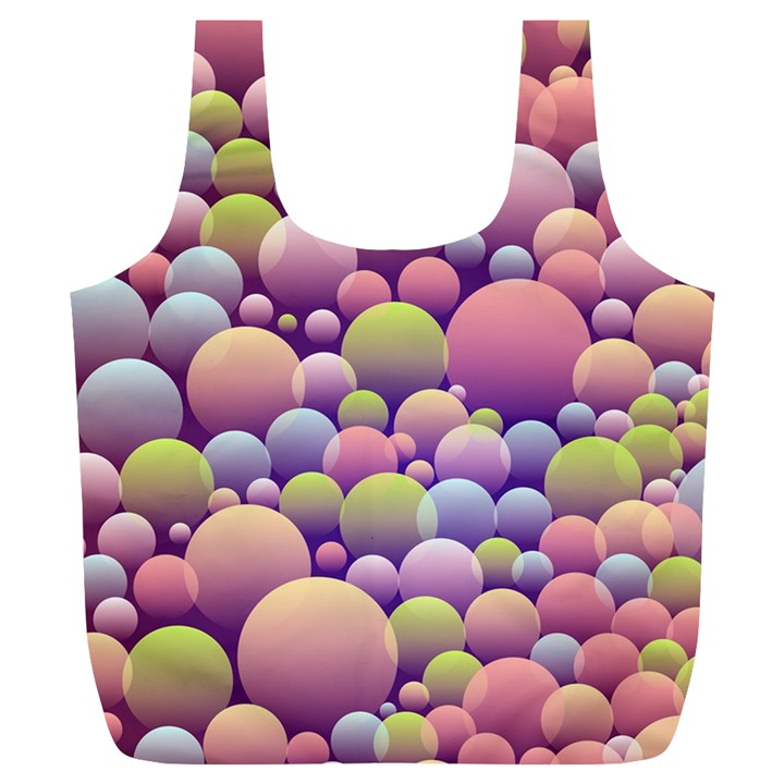 Abstract Background Circle Bubbles Full Print Recycle Bag (XL)