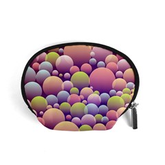 Abstract Background Circle Bubbles Accessory Pouch (small) by Wegoenart