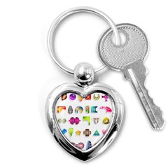 Shapes Abstract Set Pack Key Chains (heart)  by Wegoenart