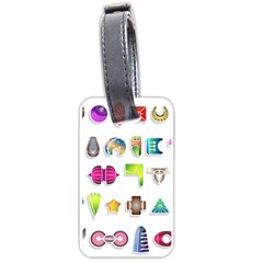 Shapes Abstract Set Pack Luggage Tags (one Side)  by Wegoenart